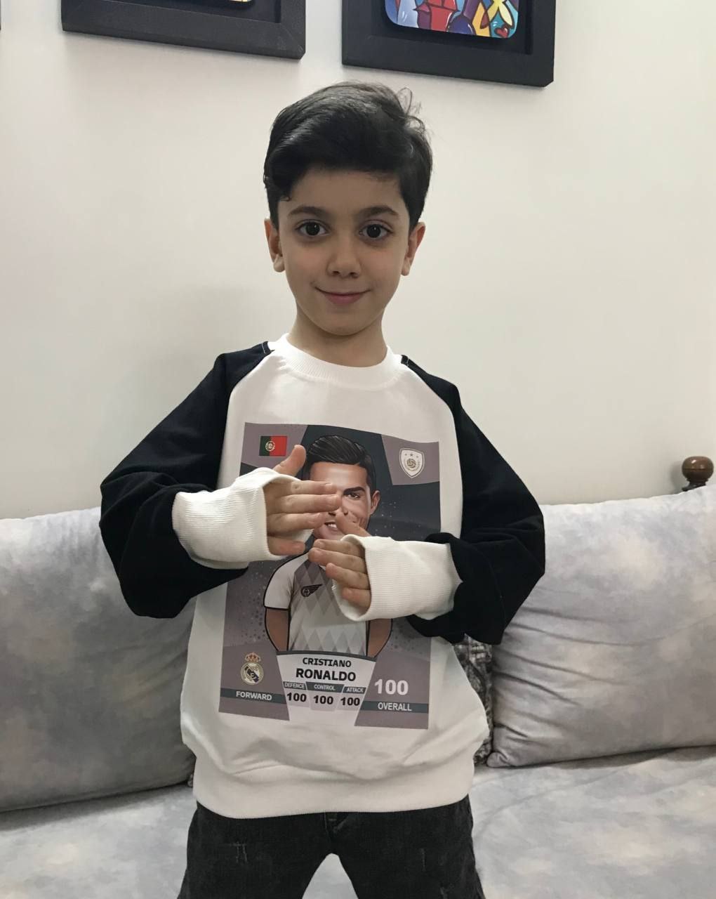 بلوز تک پسرانه طرح رونالدو