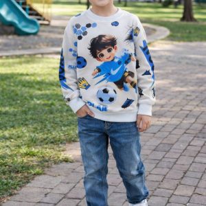 بلوز تک پسرانه طرح پسر فوتبالیست