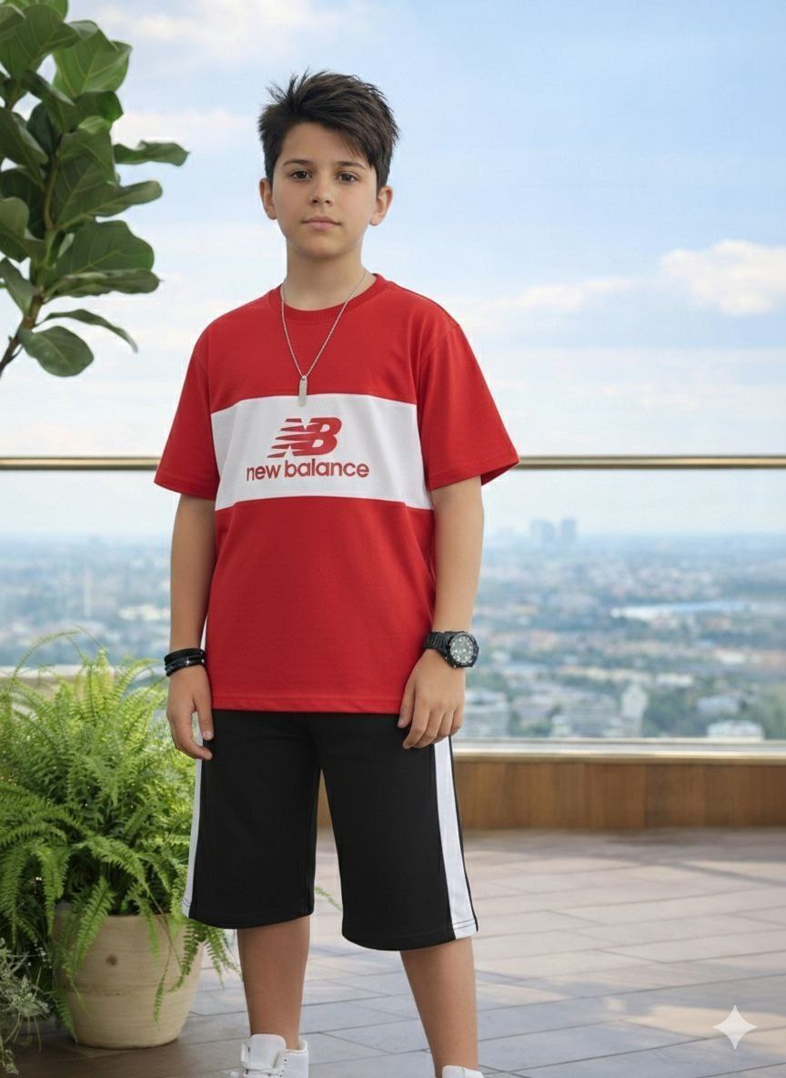 تیشرت شلوارک طرح NB new balance - تصویر 4